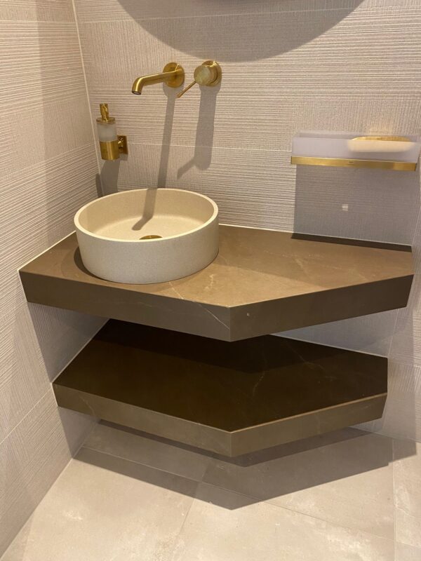 Wastafelblad marmer gris pulpis